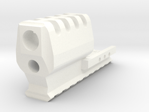 J.W. Frame Mounted Compensator for G17 Airsoft Gun in White Smooth Versatile Plastic
