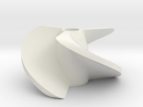 Impeller 3 Blades - Pitch 1.6 in White Natural Versatile Plastic