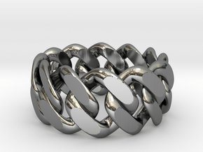 Catena Ring · 12 Links in Fine Detail Polished Silver: 5.25 / 49.625