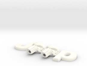 #CuzitsCustom 3D Punisher Skulls (XLG) OEM font in White Smooth Versatile Plastic