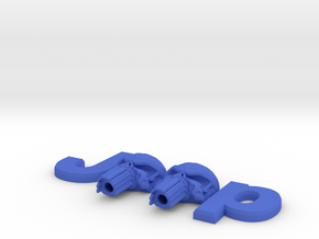 #CuzitsCustom 3D Punisher Skulls (XLG) OEM font in Blue Smooth Versatile Plastic