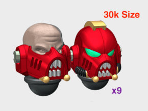 10x Chaos - G:6b Boxer Helms (Squad 1) in Tan Fine Detail Plastic