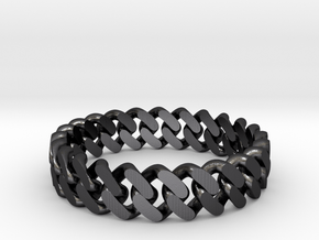 Catena Ring · 24 Links in Polished and Bronzed Black Steel: 5.25 / 49.625