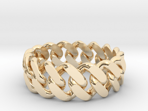 Catena Ring · 16 Links in 14k Gold Plated Brass: 7 / 54