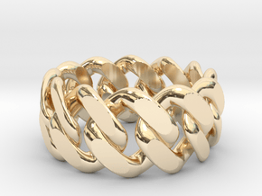 Catena Ring · 12 Links in 14k Gold Plated Brass: 7 / 54