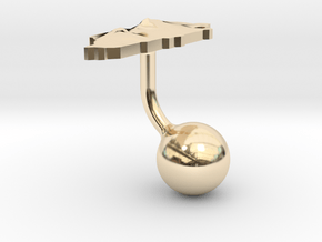 Bahrain Terrain Cufflink - Ball in 14k Gold Plated Brass