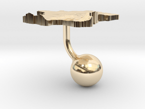 France Terrain Cufflink - Ball in 14k Gold Plated Brass