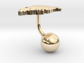 Greenland Terrain Cufflink - Ball in 14k Gold Plated Brass