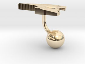 Kuwait Terrain Cufflink - Ball in 14k Gold Plated Brass