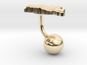 Georgia Terrain Cufflink - Ball in 14k Gold Plated Brass