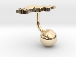 Denmark Terrain Cufflink - Ball in 14k Gold Plated Brass