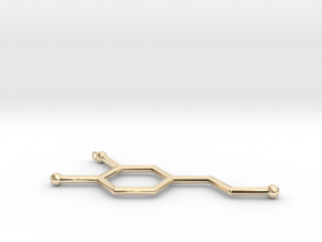 Dopamine Pendant or Earring in 14k Gold Plated Brass