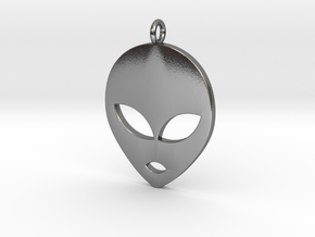 Grey Alien, Zeta Reticulan in Polished Silver