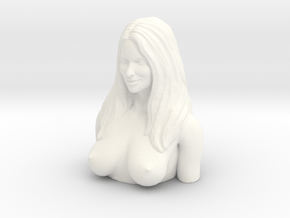 Nude Bust 1 in White Processed Versatile Plastic