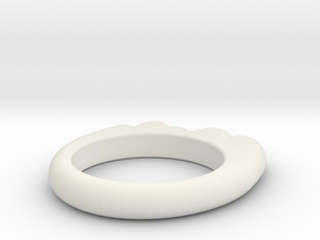 Glop Ring in White Natural Versatile Plastic