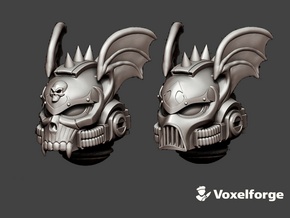 10x Bat Boys - Voxelforge Helms (Set 2) in Tan Fine Detail Plastic