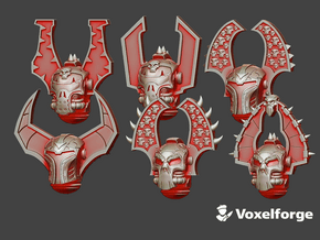 10x Carnage - Voxelforge Helms (Set 1) in Tan Fine Detail Plastic