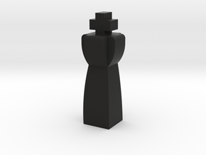 Chess King piece in Black Natural Versatile Plastic