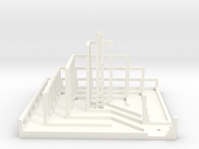 Phi Pyramidal Labyrinth in White Processed Versatile Plastic: Extra Small