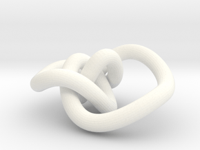 Torus Knot 2 in White Smooth Versatile Plastic