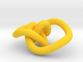 Torus Knot 2 in Yellow Smooth Versatile Plastic