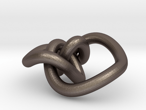 Torus Knot 2 in Polished Bronzed-Silver Steel