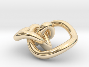 Torus Knot 2 in 14k Gold Plated Brass