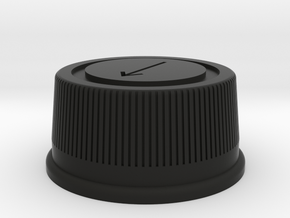 CAC type rheostat knob. in Black Smooth Versatile Plastic