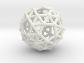 Snub dodecahedron in White Natural Versatile Plastic