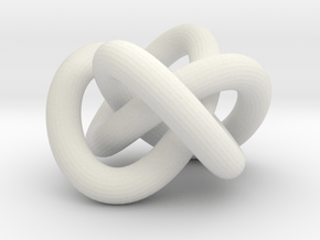 Torus Knot 3 in White Natural Versatile Plastic
