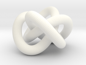 Torus Knot 3 in White Smooth Versatile Plastic