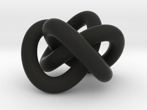 Torus Knot 3 in Black Smooth Versatile Plastic