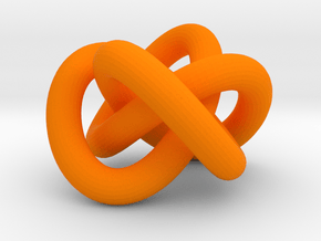 Torus Knot 3 in Orange Smooth Versatile Plastic