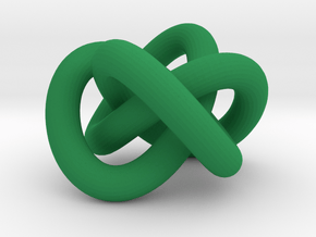 Torus Knot 3 in Green Smooth Versatile Plastic