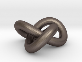 Torus Knot 1 in Polished Bronzed-Silver Steel