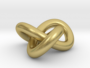 Torus Knot 1 in Natural Brass