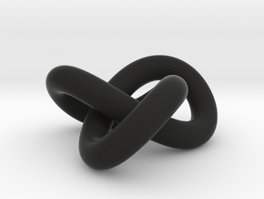 Torus Knot 1 in Black Smooth PA12