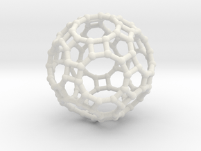 Truncated icosidodecahedron in White Natural Versatile Plastic