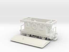 HO/OO Christmas Caboose Bachmann in White Natural Versatile Plastic