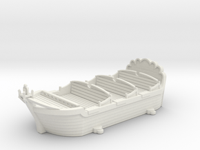 water boat ride passenger car in White Natural Versatile Plastic: 1:87 - HO