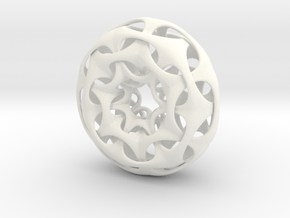 Interlocking 720° Mobius Knot in White Smooth Versatile Plastic