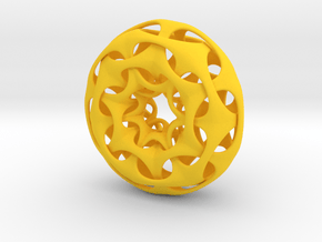 Interlocking 720° Mobius Knot in Yellow Smooth Versatile Plastic