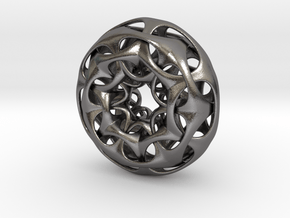 Interlocking 720° Mobius Knot in Polished Nickel Steel