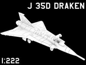 1:222 Scale J 35D Draken (Clean, Stored) in White Natural Versatile Plastic