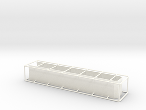 1/64 53' Shuffle Floor Trailer-Solid Walls in White Smooth Versatile Plastic