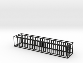 1/64 53' Shuffle Floor Trailer-Outer Shell Walls in Black Smooth Versatile Plastic