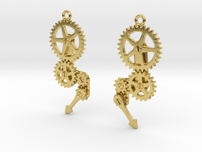 Steampunk gears in Polished Brass