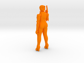 Haydee cyborg girl 100mm figure scifi games in Orange Smooth Versatile Plastic