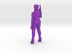 Haydee cyborg girl 100mm figure scifi games in Purple Smooth Versatile Plastic