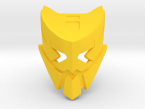 Great Mask of Apathy (Shapeshifted) in Yellow Smooth Versatile Plastic